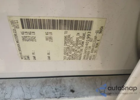 2012 Nissan Altima 2.5 S z USA, uszkodzony, nr VIN 1N4AL2AP1CN401993